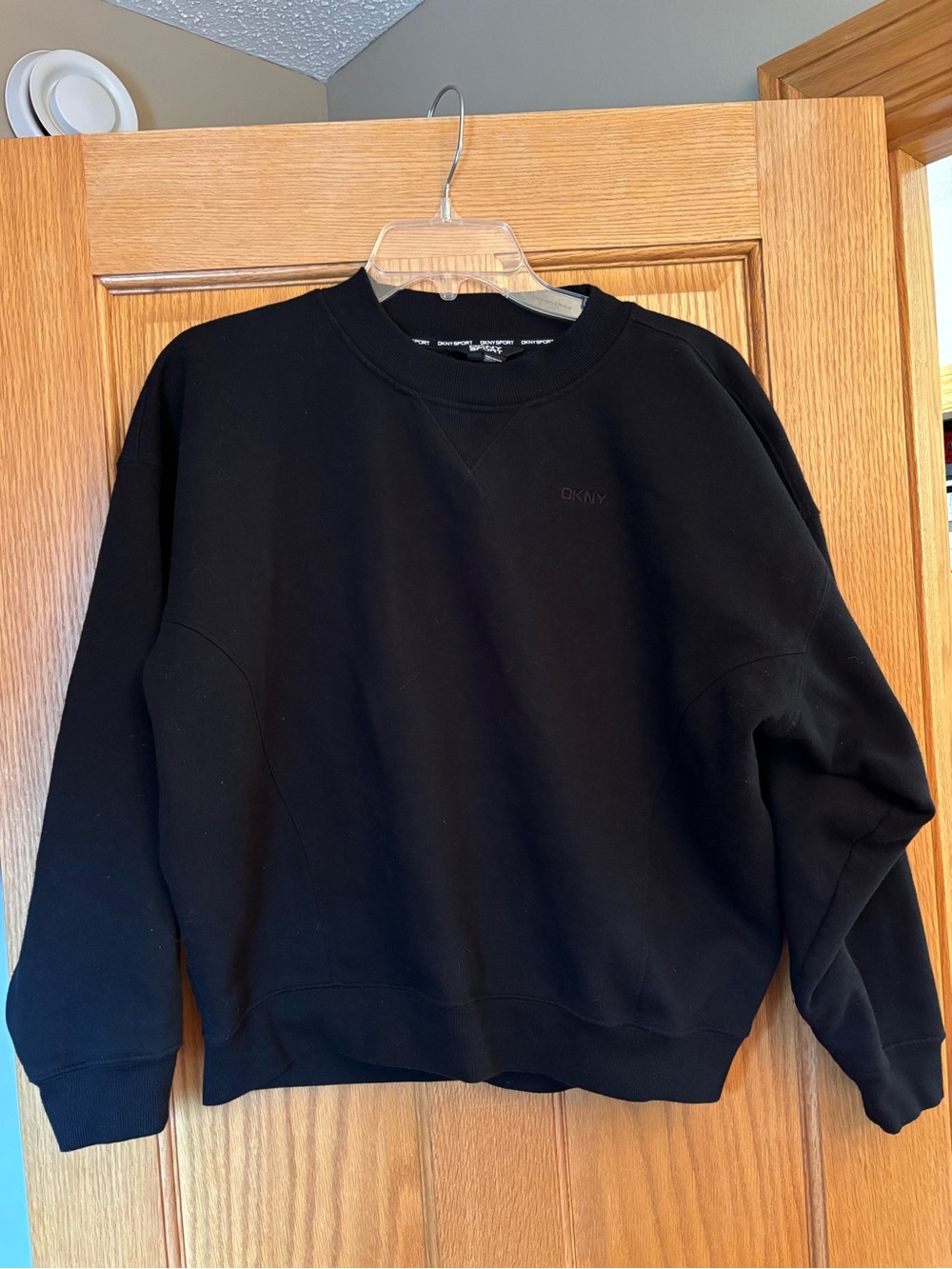 DKNY Black Crewneck Sweatshirt